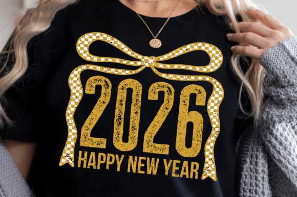 2026 Happy New Year Coquette Bow DTF