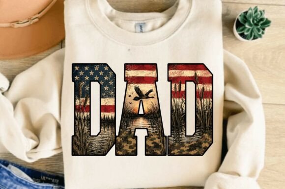 Patriotic Dad Hunting DTF
