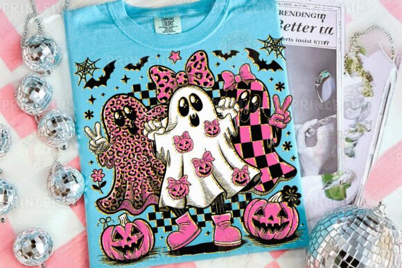 Pink Spooky Trio Ghost DTF