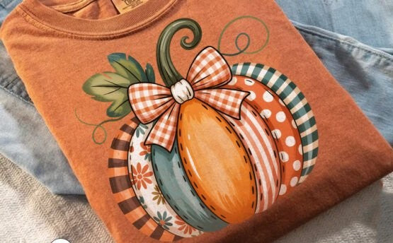 Pumpkin Fall Embroider DTF