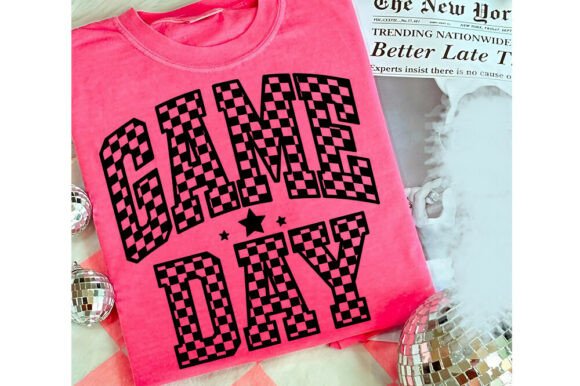Retro Checkered Game Day DTF