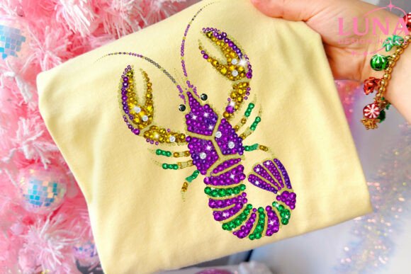 Rhinestone Mardi Gras DTF