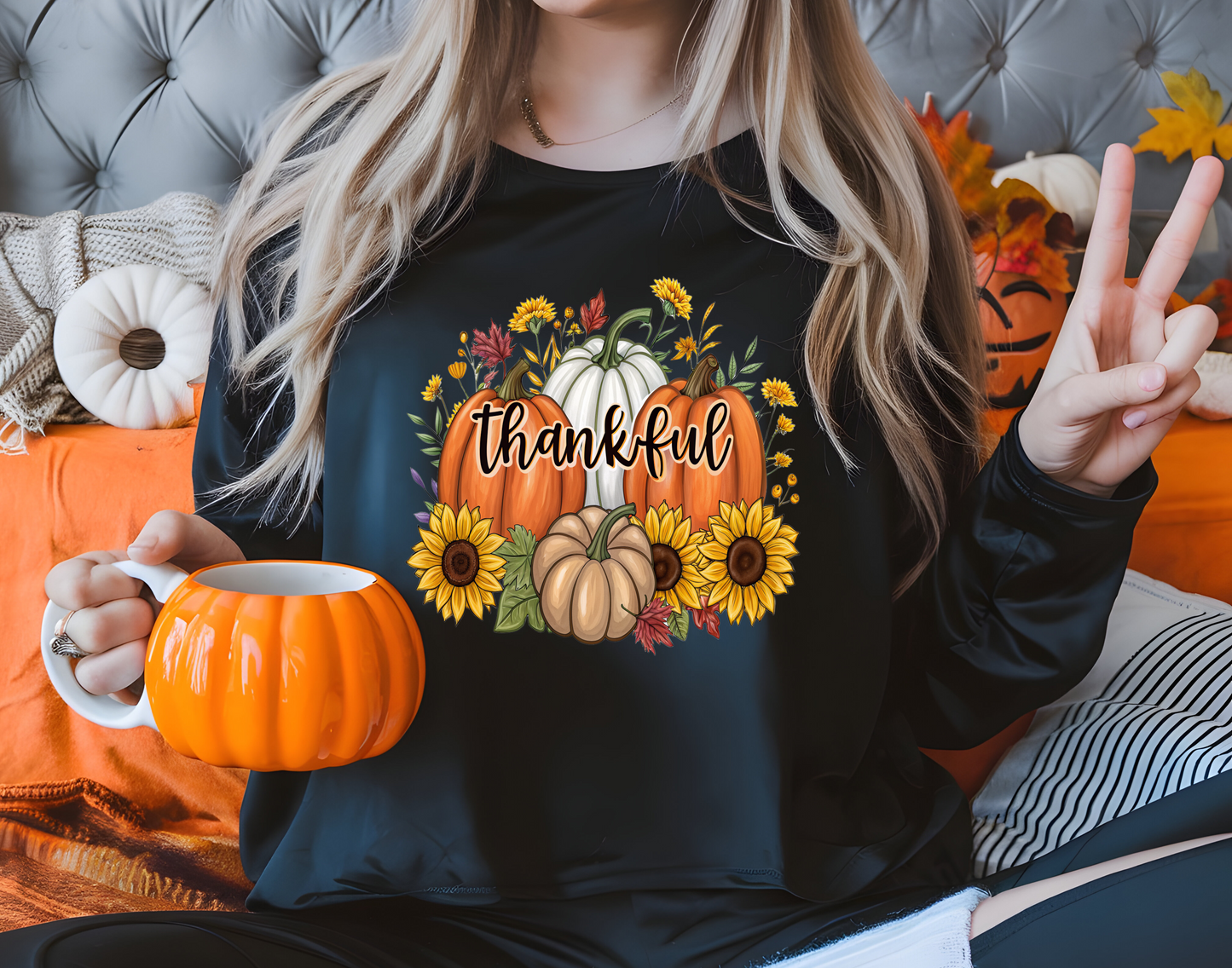 Thankful Pumpkin DTF