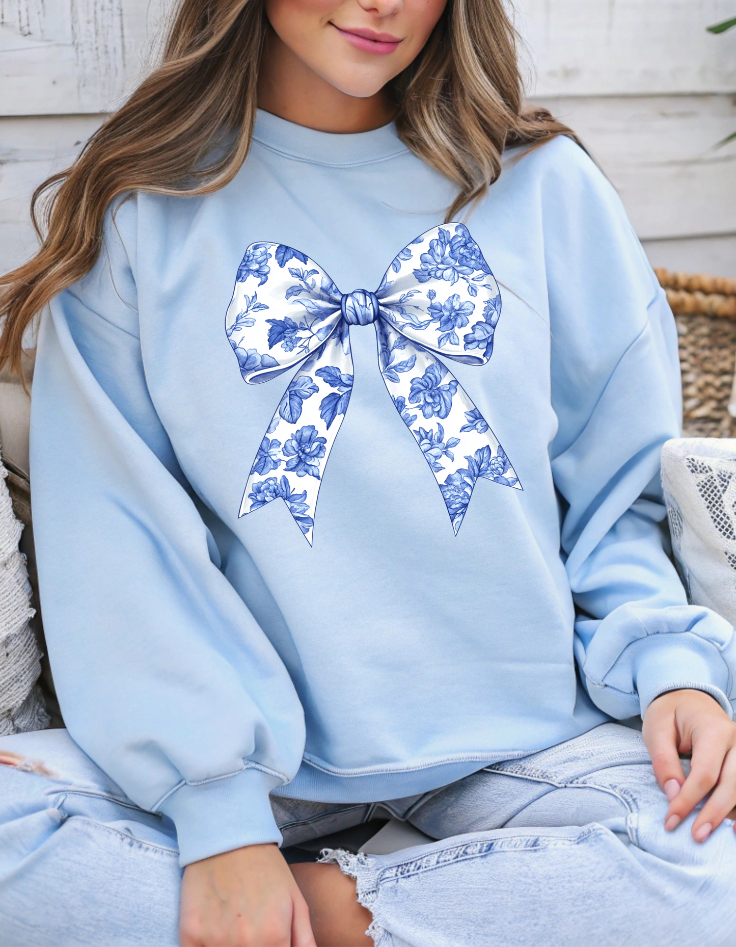 Blue Coquette Bow