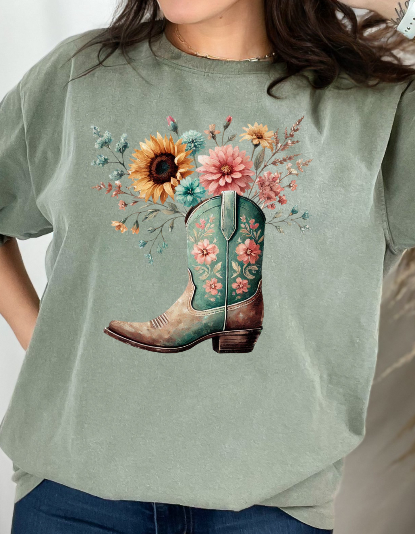 Western Boot Floral