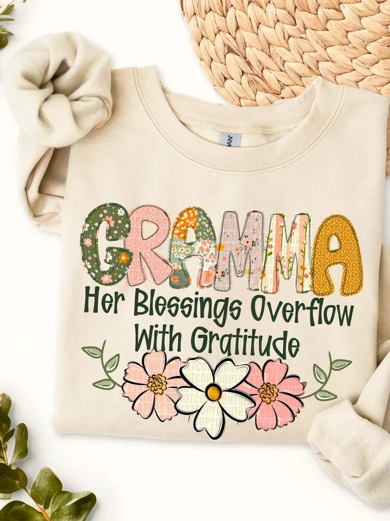 Gramma Her Blessings Overflow DTF