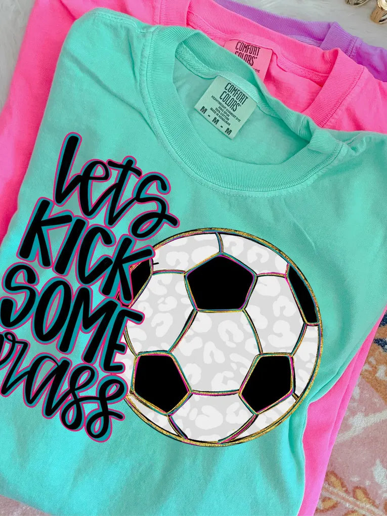 Lets Kick Some Grass DTF Soccer