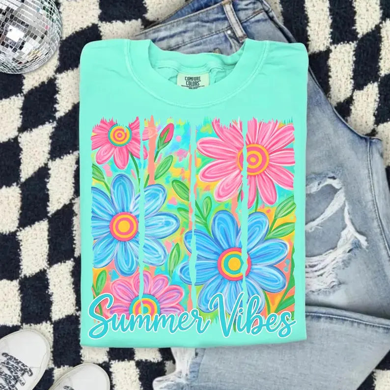 Summer Vibes Watercolor Floral DTF
