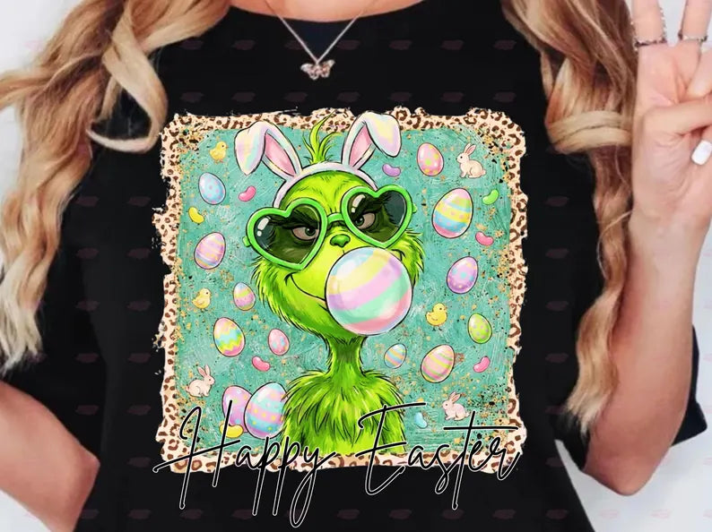 Happy Green Guy Easter DTF