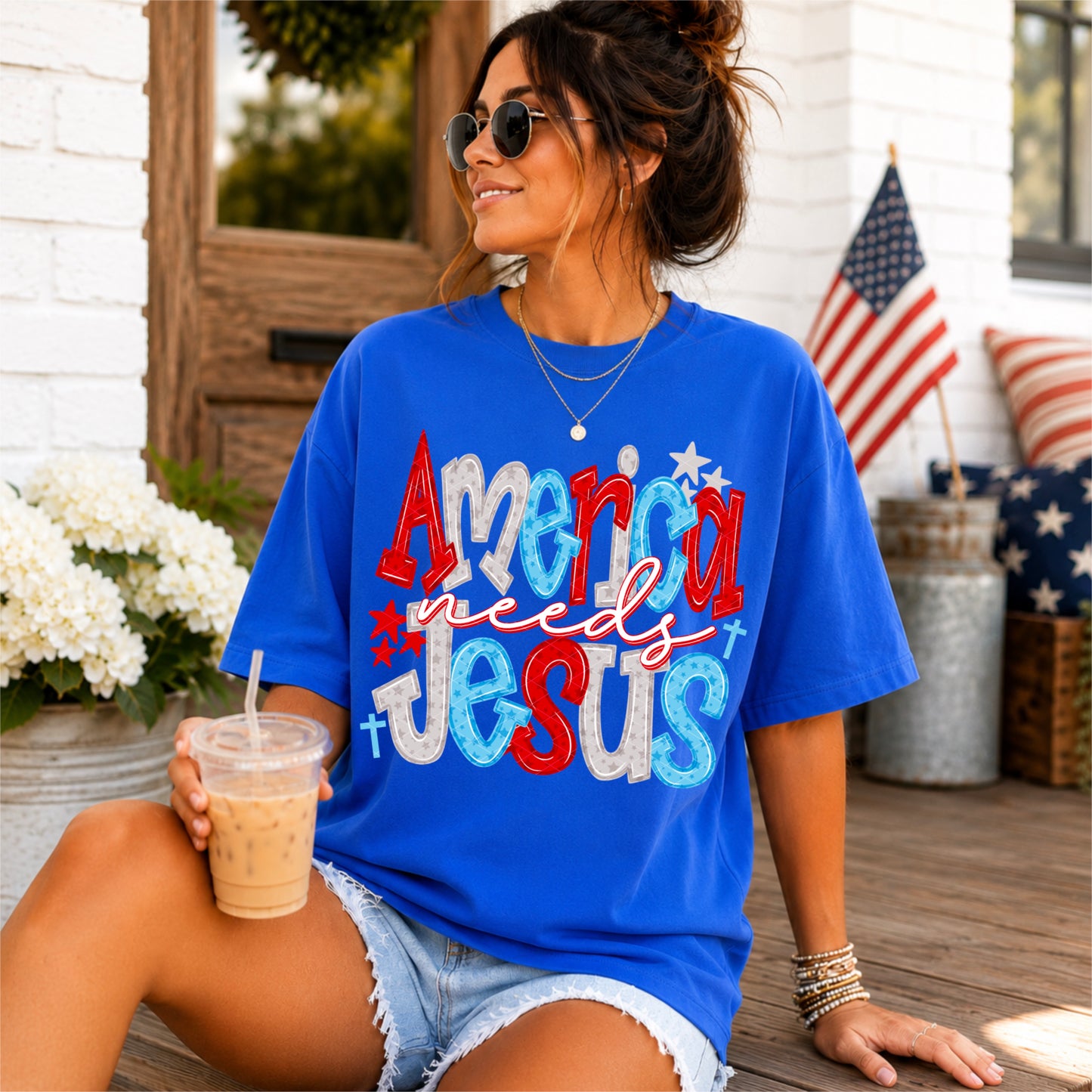 America Needs Jesus DTF