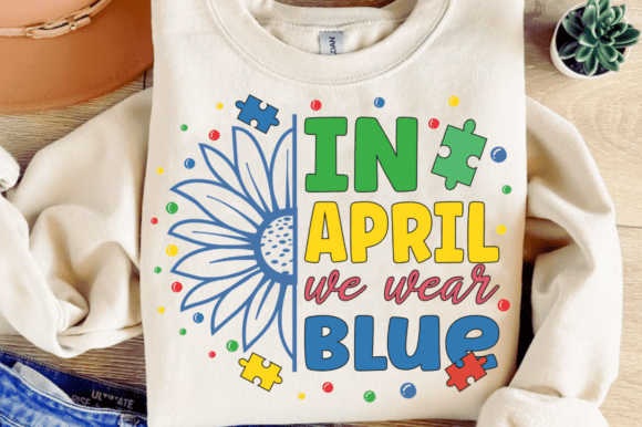 In April We Wear Blue DTF