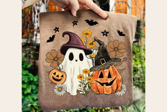 Boho Floral Pumpkin DTF