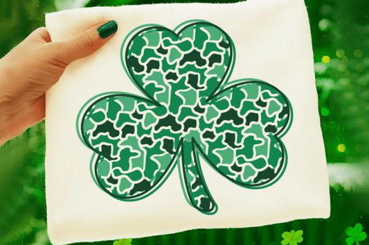 Camo Clover DTF