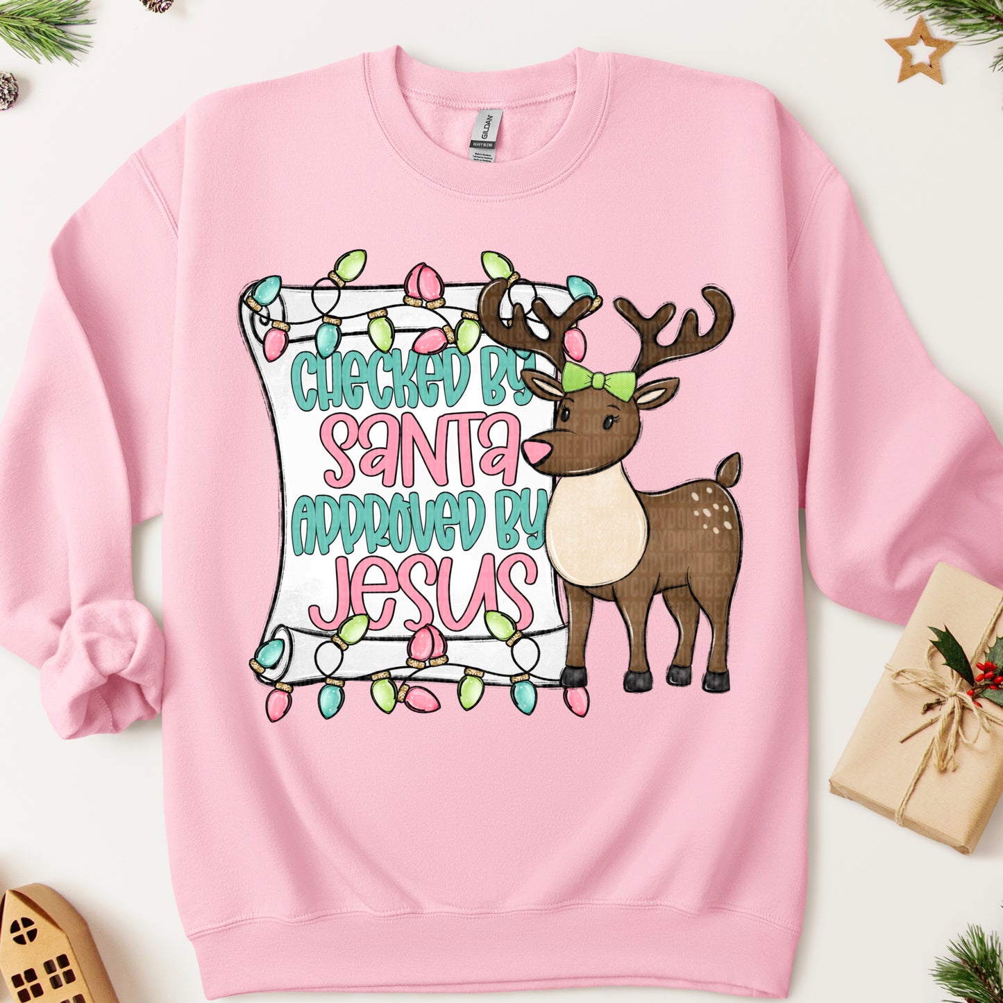 Checked By Santa Approved by Jesus DTF