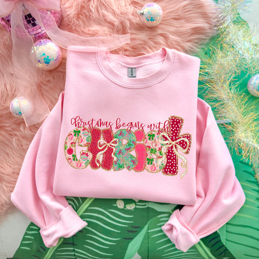 Christmas Begins with Christ DTF