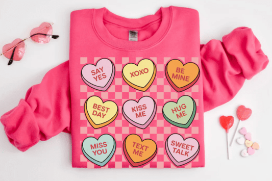 Coquette Valentine Hearts DTF