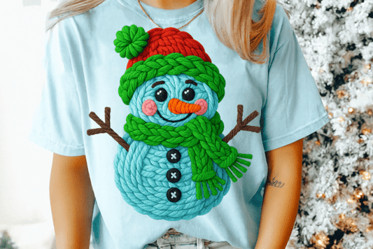 Cute Knitted Snowman DTF