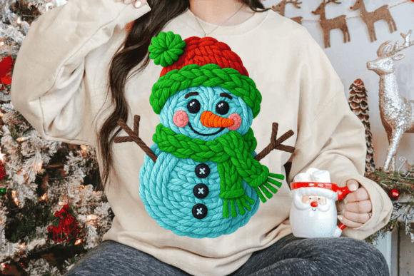 Cute Knitted Snowman DTF