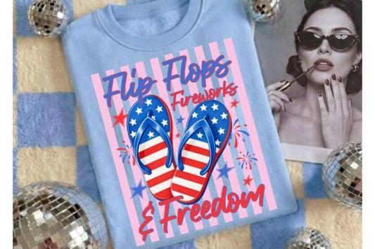 Flip Flops & Fireworks DTF