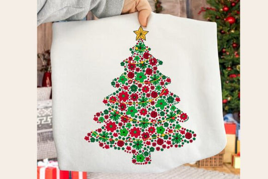 Floral Christmas Tree DTF