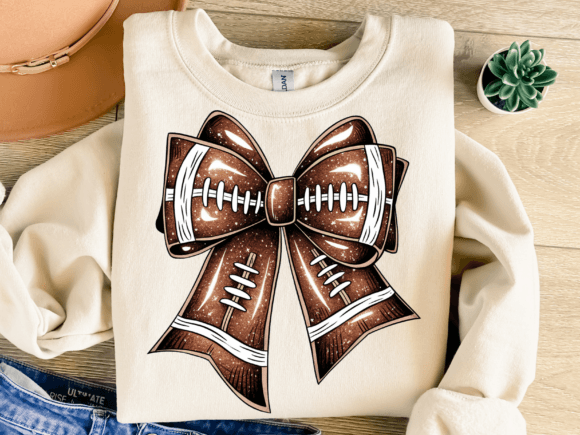 Football Brown Bow