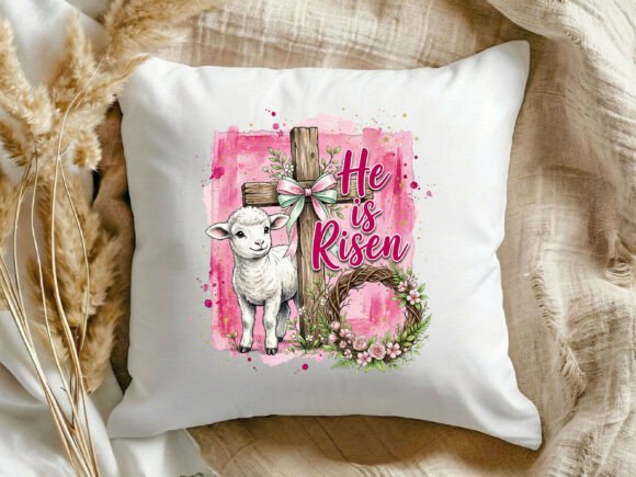 He Is Risen Lamb DTF