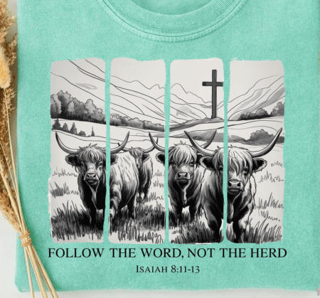 Highland Cow Bible Verse DTF