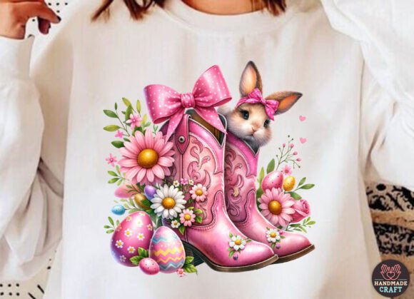 Happy Easter Pink Boots