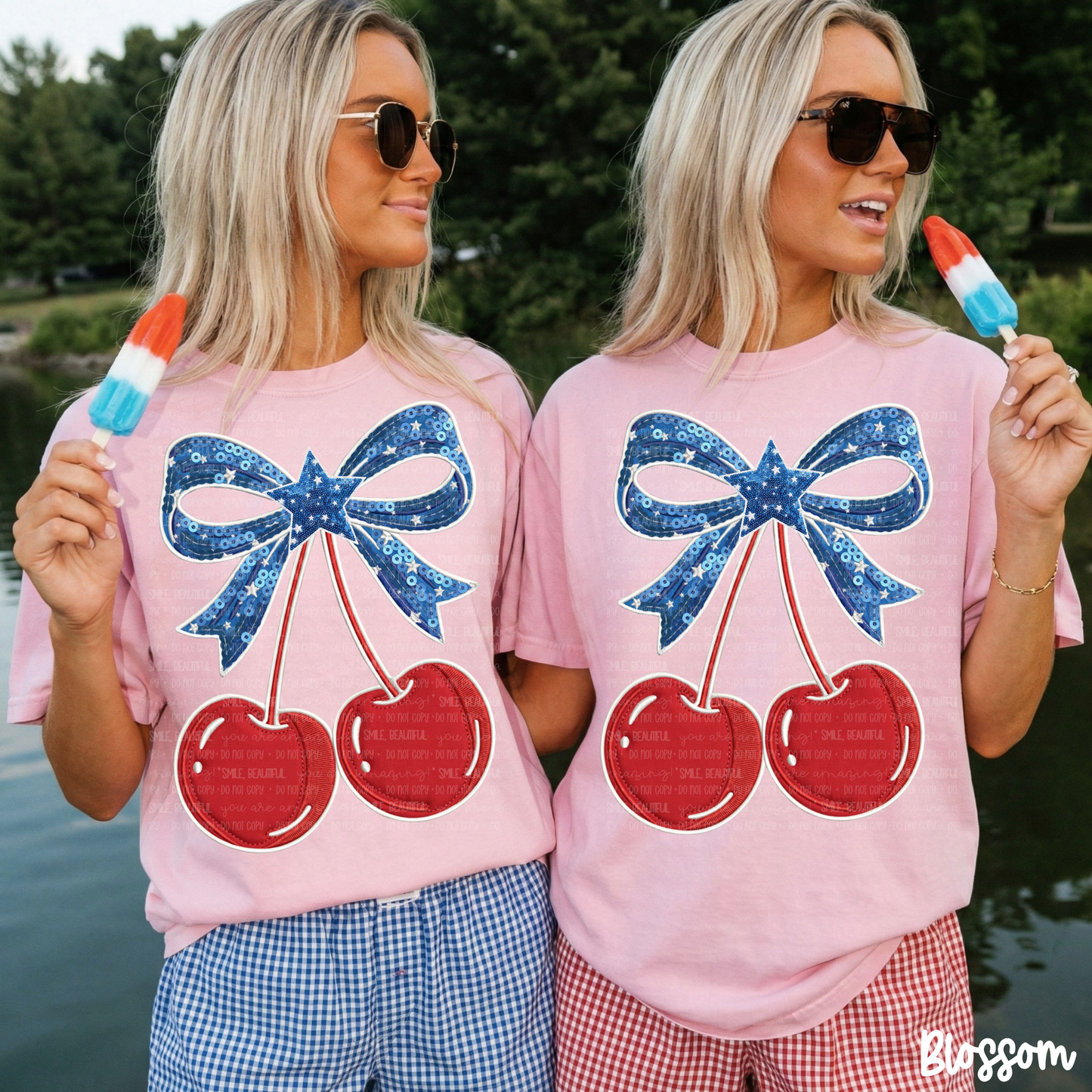 Patriotic Cherries DTF