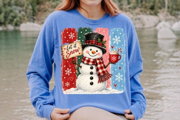 Let It Snow Snowman DTF