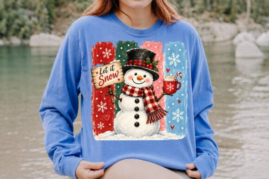 Let It Snow Snowman DTF