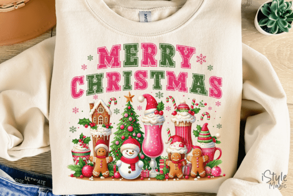 Merry Christmas Snowman Gingerbread DTF