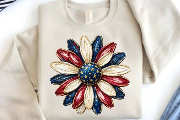 Patriotic Daisy DTF