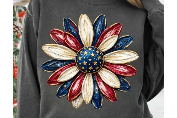 Patriotic Daisy DTF