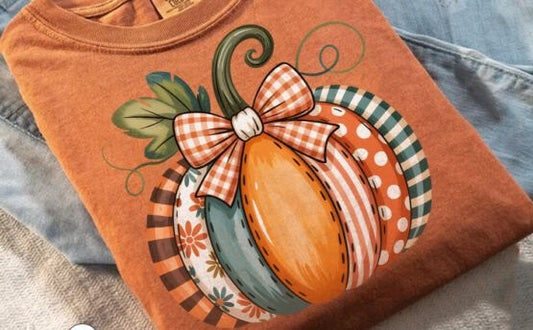 Pumpkin Fall Embroider DTF
