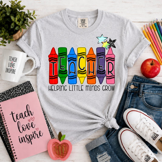 Teacher Helping Little Minds Grow DTF