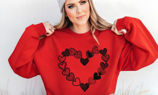 Valentines Hearts DTF