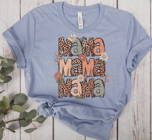 Leopard Mama Floral DTF