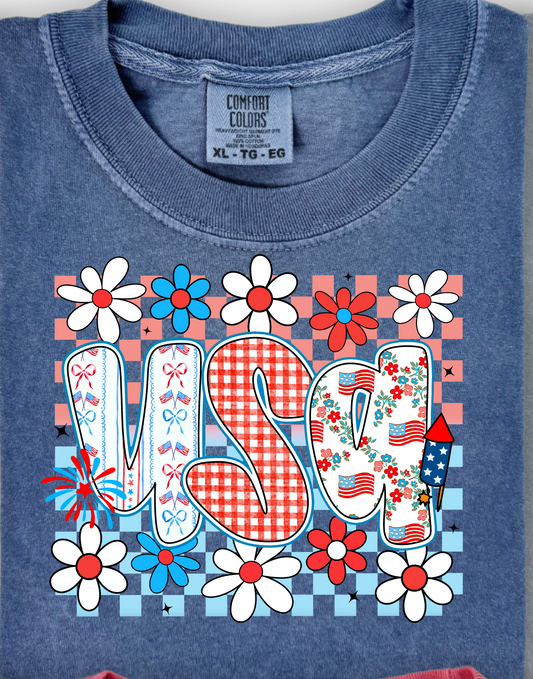 USA Floral DTF