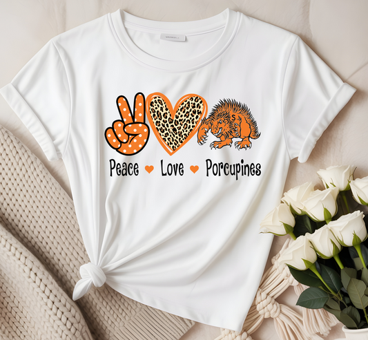 Peace Love Porcupines DTF