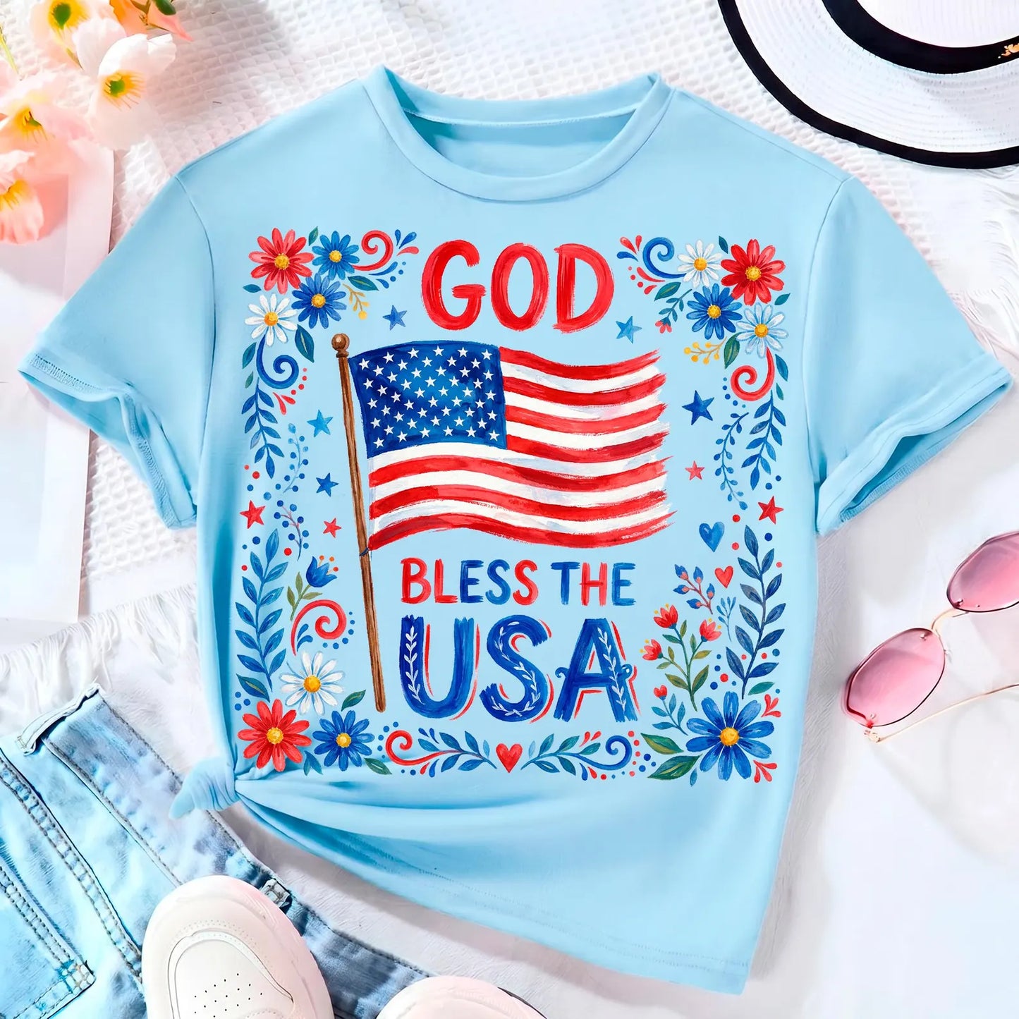 God Bless The Usa DTF