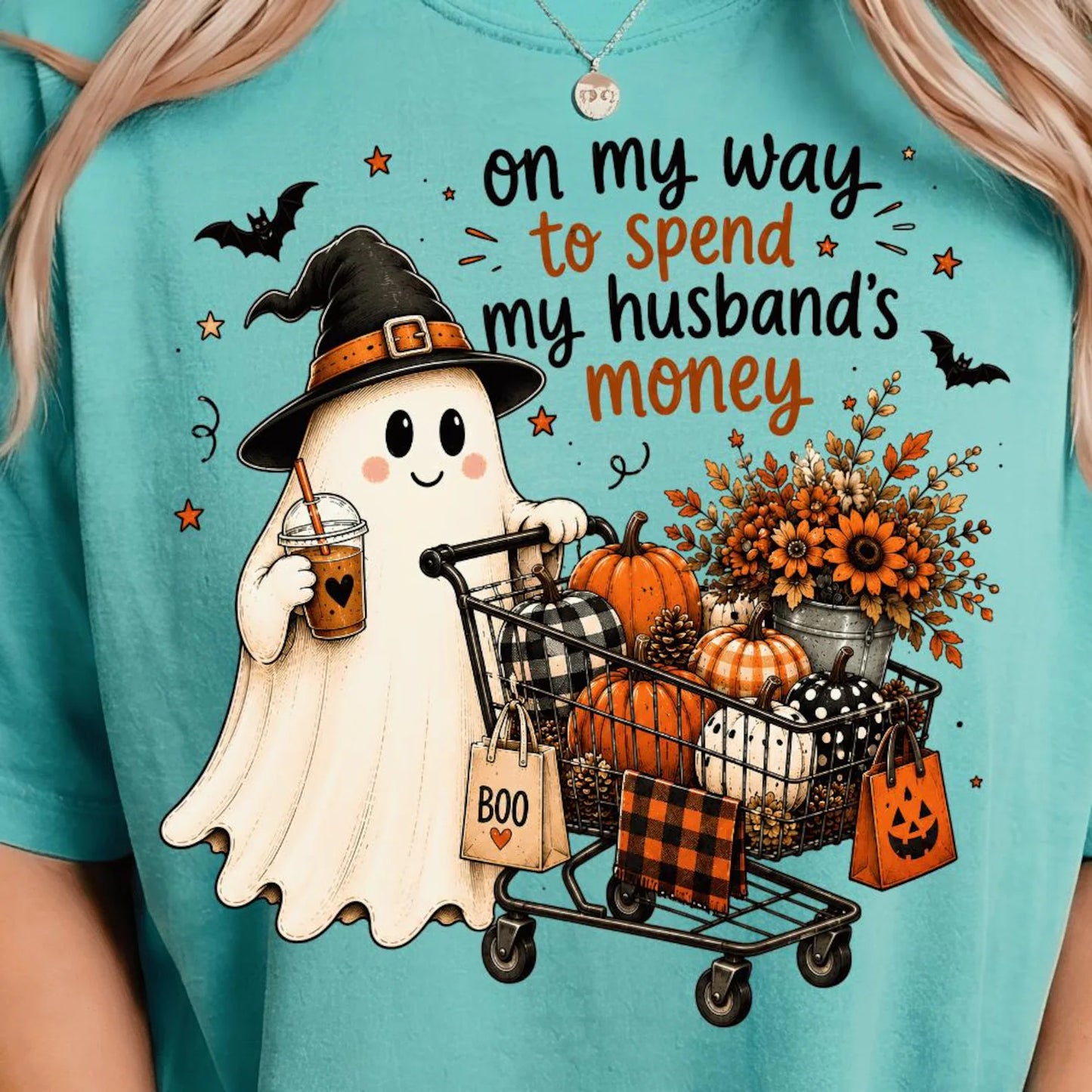 On My Way To Spend My Husband's Money Ghost DTF
