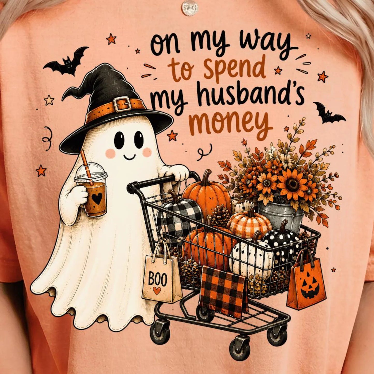 On My Way To Spend My Husband's Money Ghost DTF