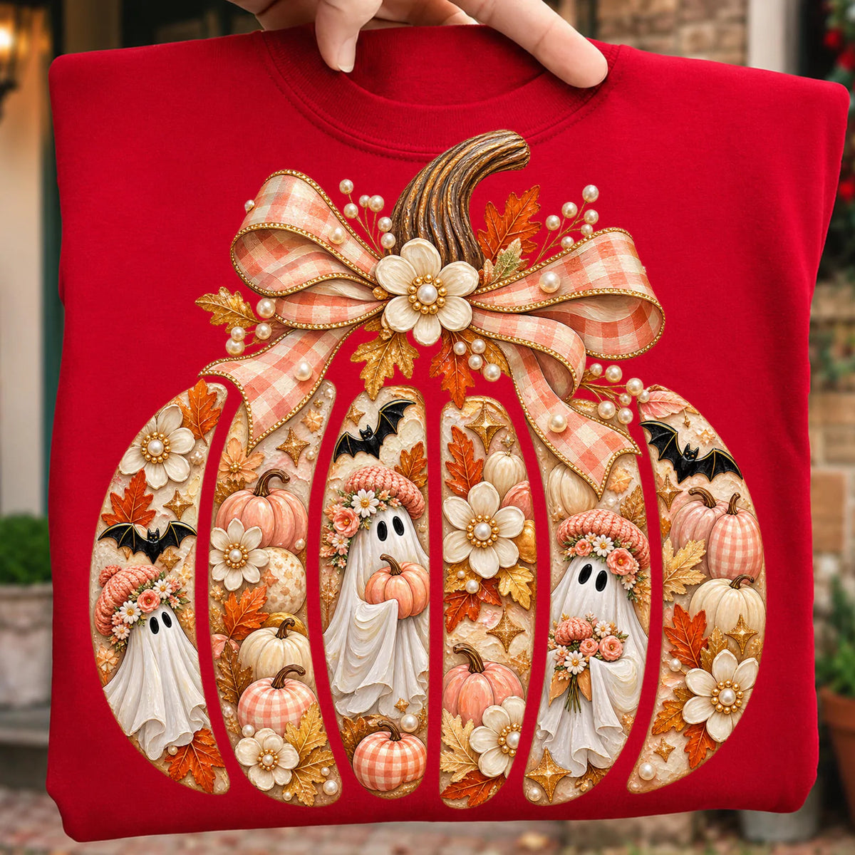 Fall Pumpkin Coquette Ghost DTF