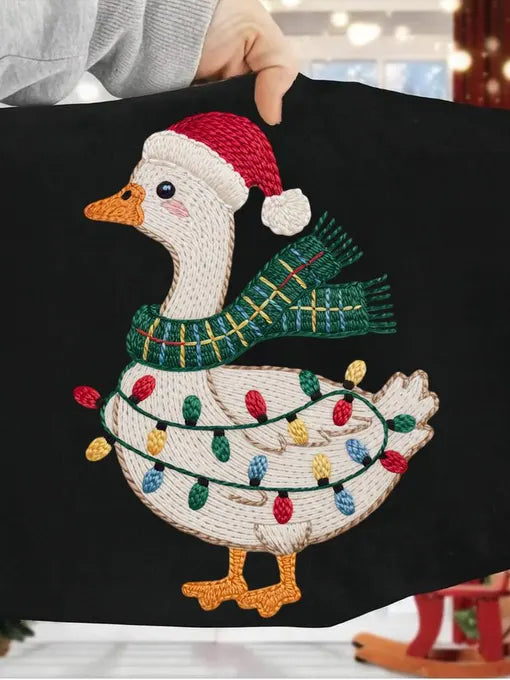 Christmas Goose Faux Yarn DTF