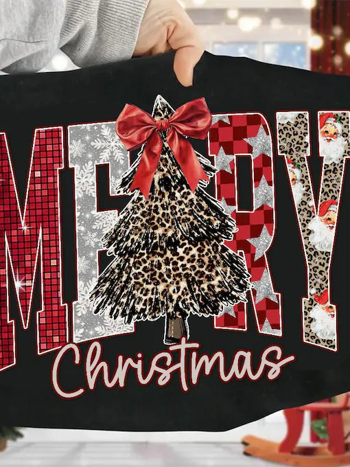 Merry Christmas Leopard DTF