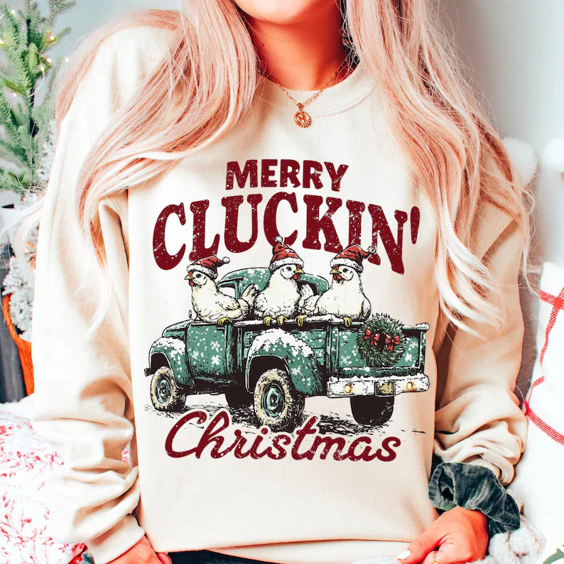 Merry Cluckin Christmas DTF