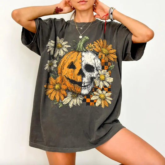 Retro Floral Pumpkin DTF