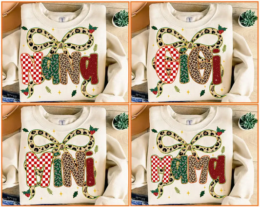 Christmas Coquette Names DTF