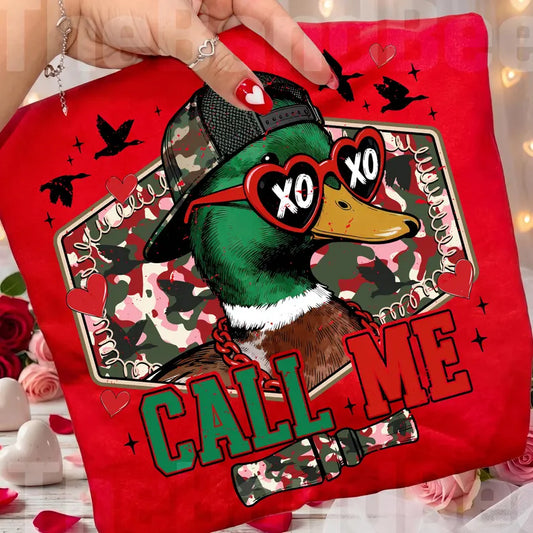 Call Me Vday Duck DTF